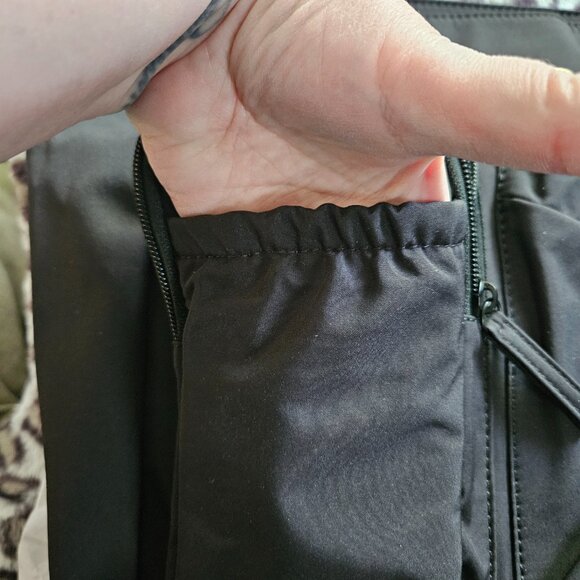 Luxebold | Multi-Pockets Black Canvas Work School Tote Bag - NWT - Picture 4 of 16